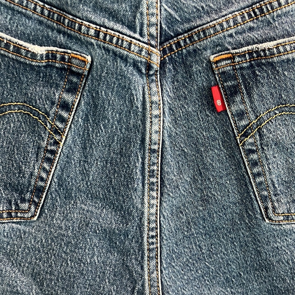 Levi's Premium 501 Dark Wash High Waisted
Raw Hem Jeans Shorts Size 30 - Picture 9 of 9